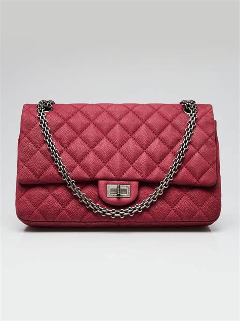 Red 2.55 Reissue Quilted Matte Caviar Leather Classic 225 Flap 